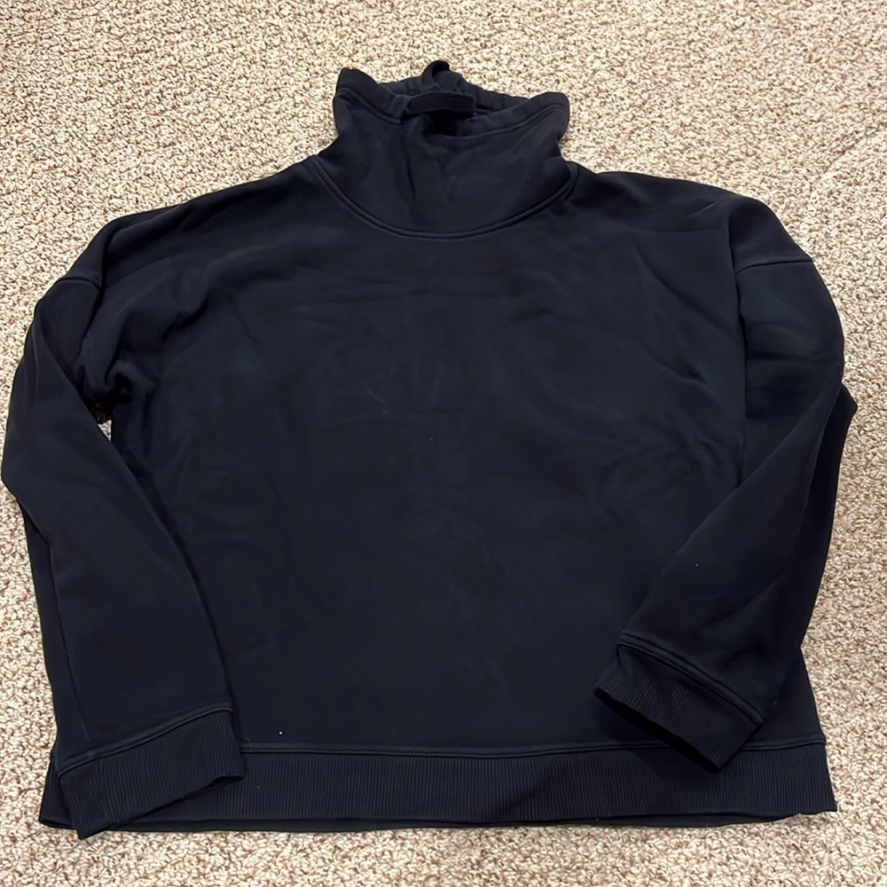 BLACK undeerarmour cowl neck sweater
